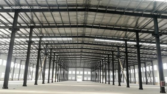 Large Span Prefab Steel Structure Galvanized Anti Rust Insulation Ventilation System