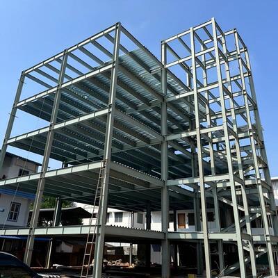 Multi-Story High Rise Fashion Design Prefabricated Steel Structure Office Building