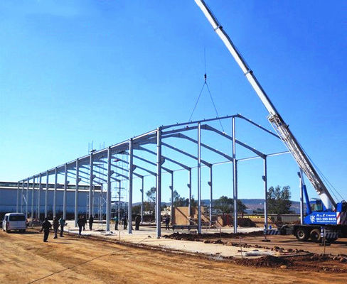 Light Steel Frame Structure Metal Warehouse Buildings / Steel Construction Materials