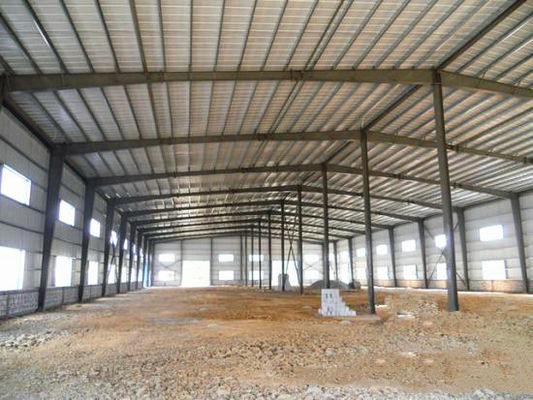 Structural Steel Frame Building Warehouse / Prefabricated Steel Frame Commercial Buildings