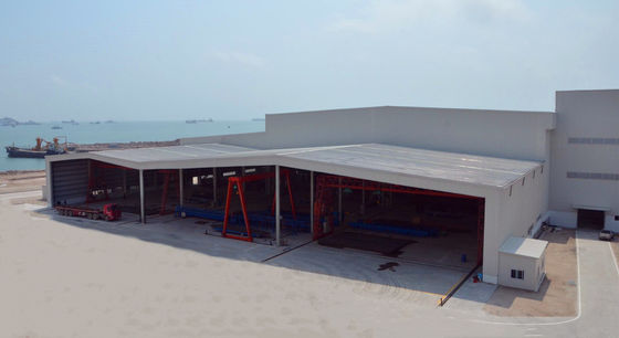 Open Bays Metal Sheds Steel Structure Warehouse For Construction Material