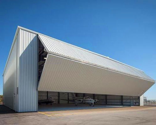 Temporary Aircraft Hangar Steel Structure with Lift-Up Door