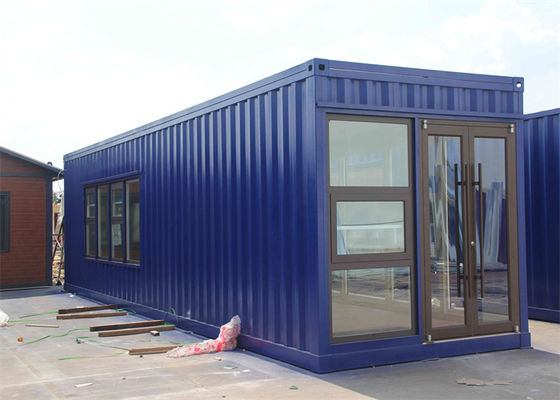 Galvanized Steel Prefab Container House with Glass Wool Panels