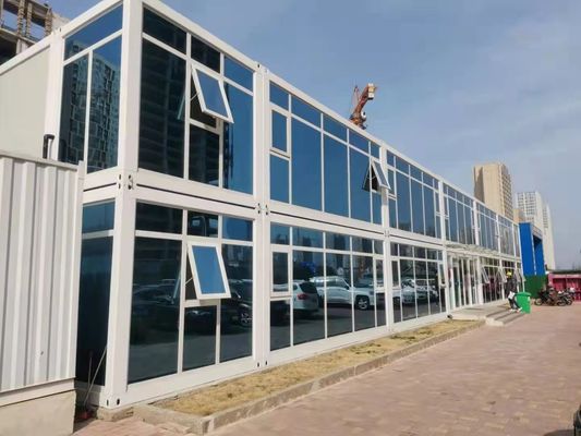 Galvanized Prefab Container House with Glass Wool Panels