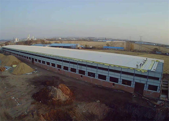 Prefabricated Steel Structure Warehouse Concrete Workshop 200m×40m