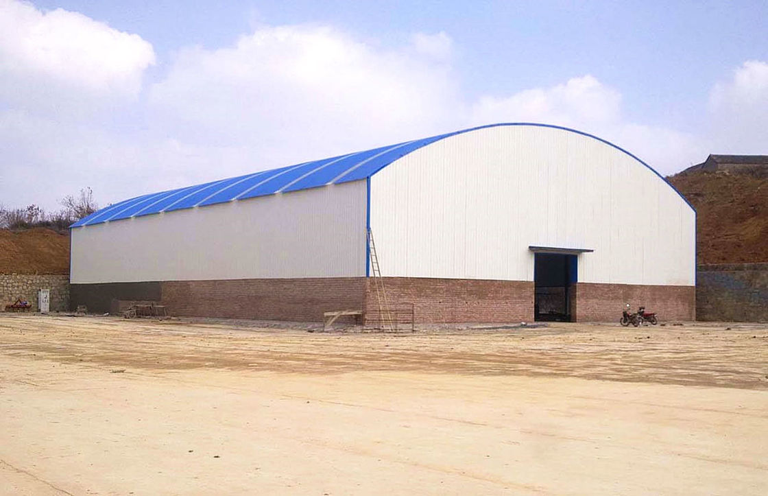 Large Span Steel Arch Buildings Metal Arch Roof Truss Sheds For Steel