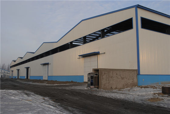 Q355B Multi Ridge Multi Span Prefabricated Steel Structure Building Electric Heating Plant