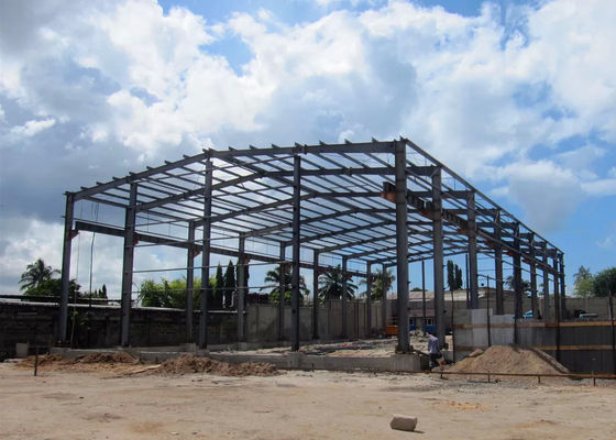 Customized Prefabricated Building Engineered Steel Frame Workshop