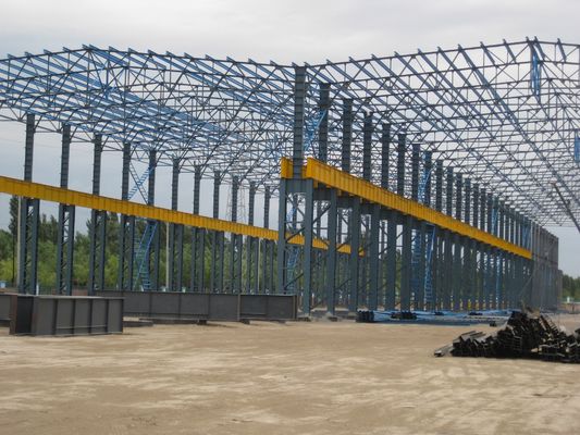 Prefab Steel Structure Workshop with Overhead Crane