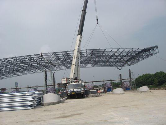 Prefabricated Steel Space Frame Canopy for Toll Stations