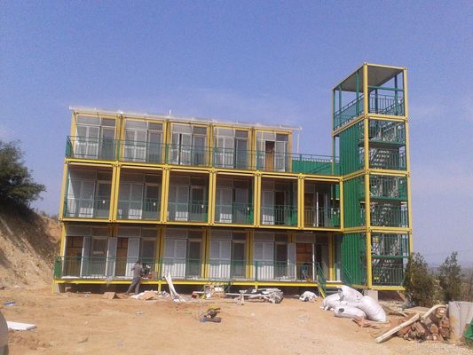 Galvanized Prefab Container House with Glass Wool Panels