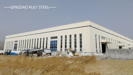 Fast Fabrication Light Prefab Steel Structure Building Large Span Portal Frame Metal Warehouse