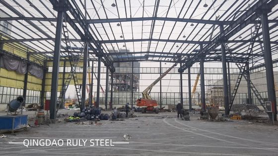 Fast Fabrication Light Prefab Steel Structure Building Large Span Portal Frame Metal Warehouse