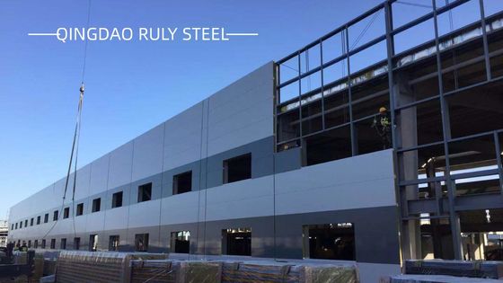 Portal Frame Modern Prefab Workshop High Degree Customization Construction Intended For Depositon