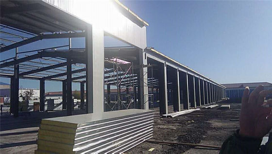 H Section Frame Part Prefabricated Steel Workshops High Wind Resistance Free Customization
