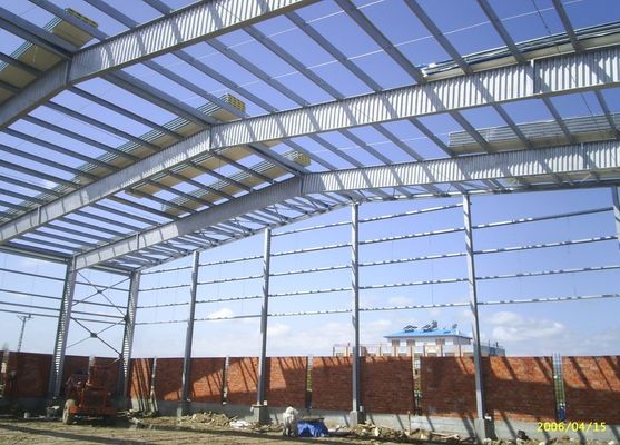 Galvanized Industrial Portal Frame Prefabricated Workshop Buildings Construction Customized