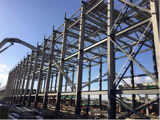Fast Fabrication Light Prefab Steel Structure Building Large Span Portal Frame Metal Warehouse