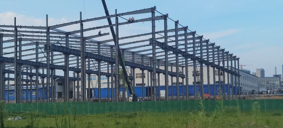 H Section Frame Part Prefabricated Steel Workshops High Wind Resistance Free Customization