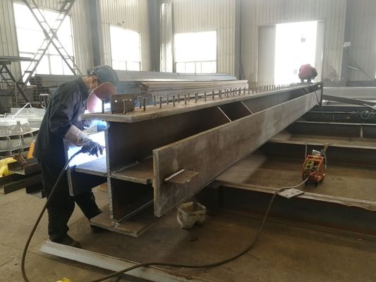 High Strength Prefabricated Structural Steel Fabrication H Beam Painted / Galvanized