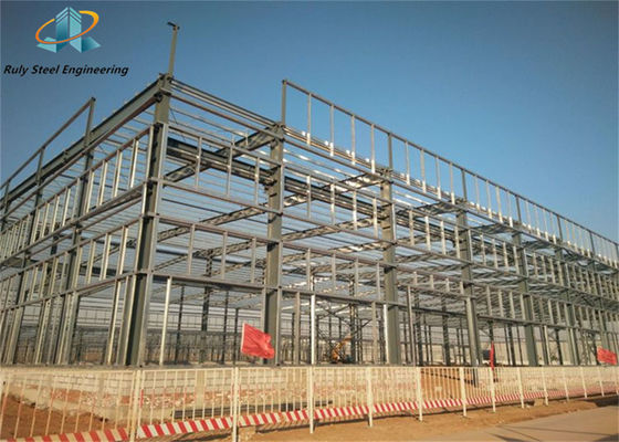 Hot Sale Prefabricated Steel Structure Large Span Warehouse Workshop Factory Building With Gutter Cement Construction