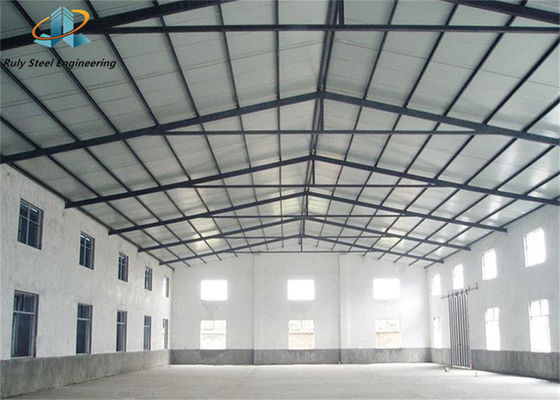 Hot Sale Prefabricated Steel Structure Large Span Warehouse Workshop Factory Building With Gutter Cement Construction