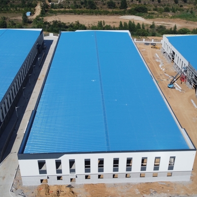 Prefab Steel Workshop with Glass Wool Sandwich Panels
