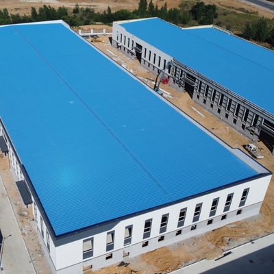 Prefab Steel Workshop with Glass Wool Sandwich Panels
