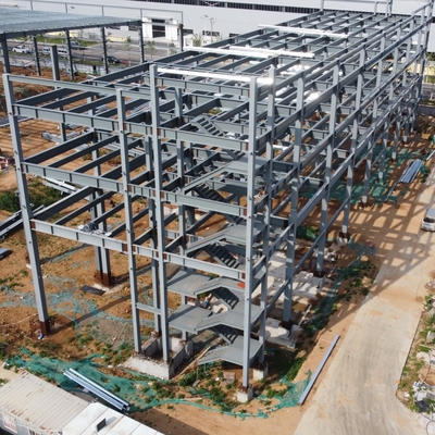 Double Floors Steel Frame Office Building with PU Sandwich Panels