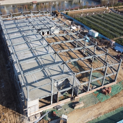 Prefab Steel Workshop Q235B Q355B ASTM A36 with 50-Year Lifespan