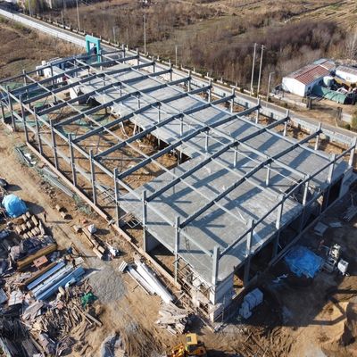 Custom Prefabricated Steel Vehical Warehouse With Mezzanine