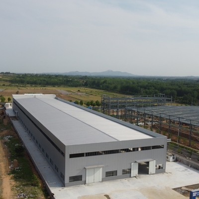 Prefab Steel Workshop Frame with Glass Wool Sandwich Panels