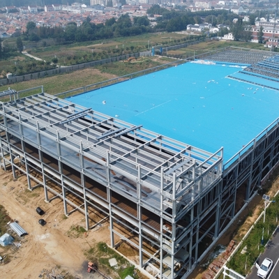 Double Floors Steel Frame Office Building with PU Sandwich Panels