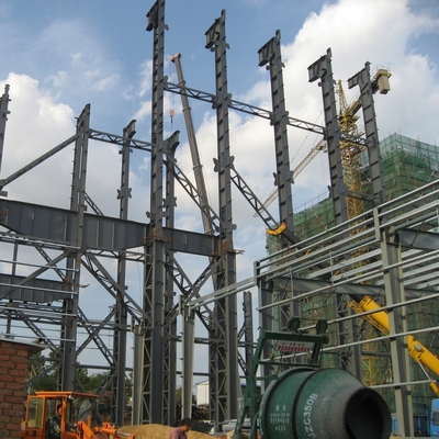 Heavy Industrial Steel Buildings Prefabricated with H Section Columns