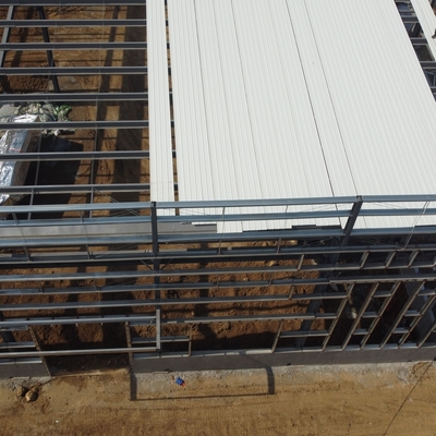 Arch Roof Steel Frame Building with H-Section Beams 50-Year Lifespan