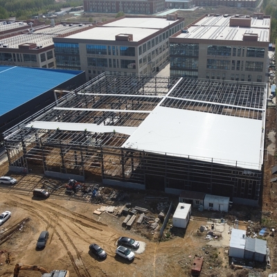 Arch Roof Steel Frame Building with H-Section Beams 50-Year Lifespan
