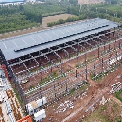 Heavy Duty Prefabricated Steel Structure Warehouse for Cement Plant Storage with Q235B/Q355B Steel