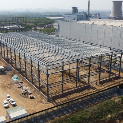 Prefab H-Section Steel Warehouse with Bridge Crane and Thermal Insulation