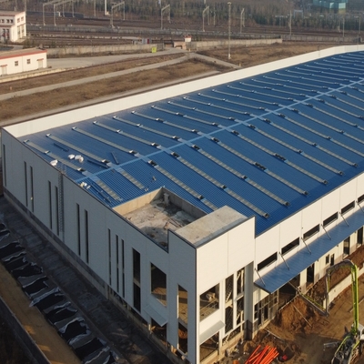 Industrial Steel Structure Workshop with PU Sandwich Panels