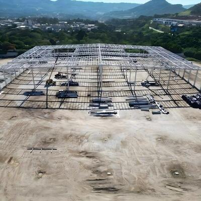 Q355 Steel Large Span Color Customized Modern Design Prefab Steel Structure Warehouse With Office