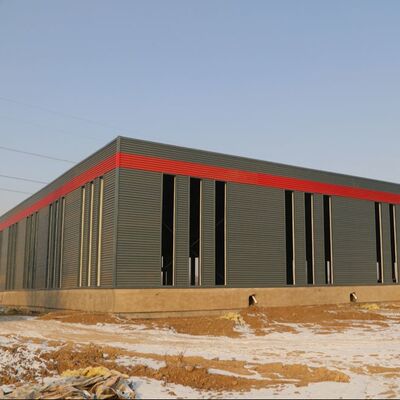 Good Rust Prevention Prefabricated Steel Warehouse With Parapet Wall