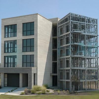 Multi-Story Anti-Seismic Prefab Bolt Connected Steel Structure Built Hotel