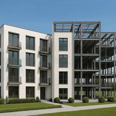 Multi-Story Anti-Seismic Prefab Bolt Connected Steel Structure Built Hotel