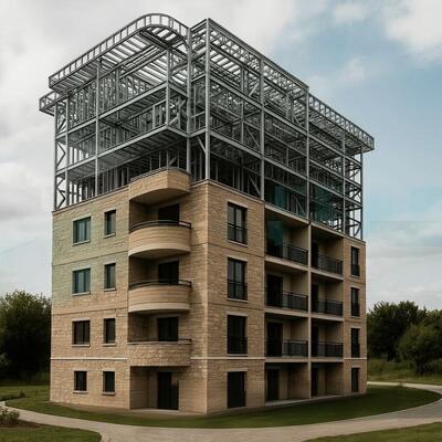Multi-Story Anti-Seismic Prefab Bolt Connected Steel Structure Built Hotel