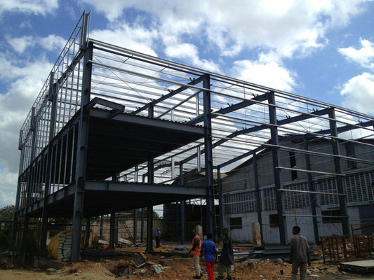 Prefabricated Multi Floor Steel Office Building with Glass Curtain Wall