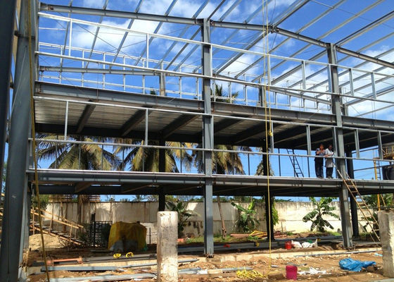 Prefabricated Multi Floor Steel Office Building with Glass Curtain Wall