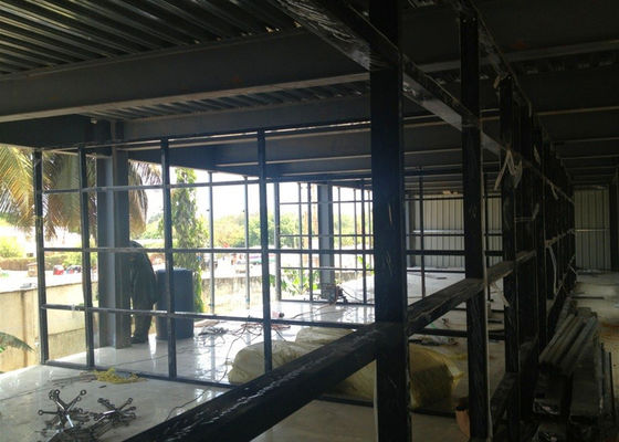 Prefabricated Multi Floor Steel Office Building with Glass Curtain Wall