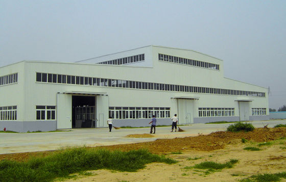 Galvanized Industrial Portal Frame Prefabricated Workshop Buildings Construction Customized