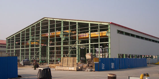 Galvanized Industrial Portal Frame Prefabricated Workshop Buildings Construction Customized