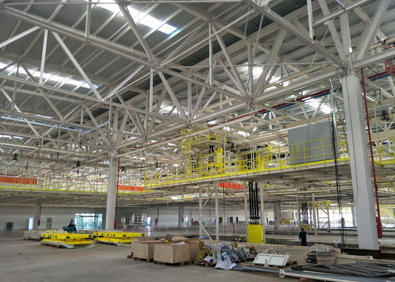 Truss Roof Steel Structure Buildings / Ready Made Structural Steel Workshop