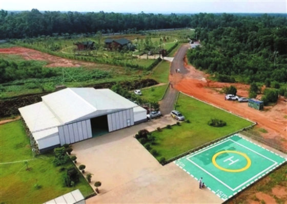 Steel Structure Helicopter Hangar with Glass Wool Insulation